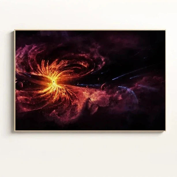 StarNova Nebula Leinwand | Moderne Wandkunst | Hochwertige Galaxie-Drucke | Dekoration für Zuhause