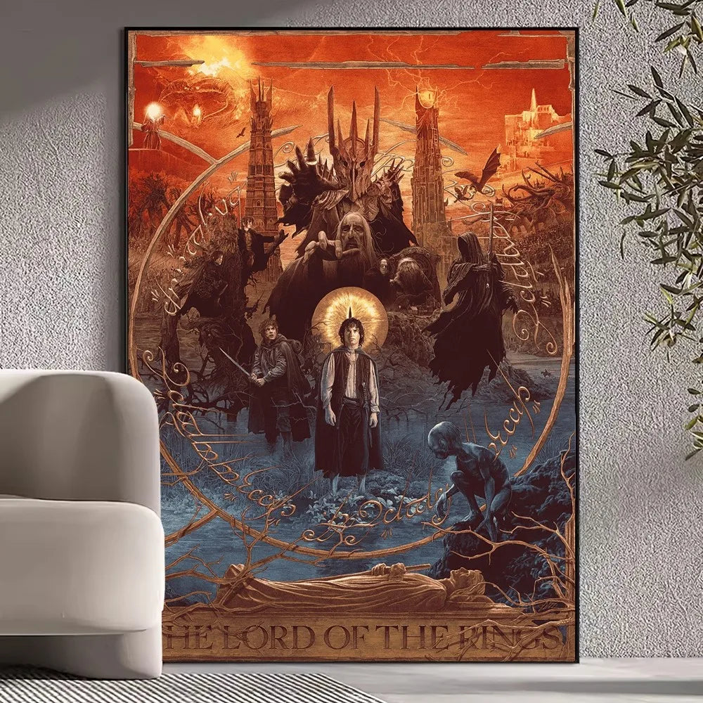 RingLord Film Poster Set | Wandbilder im epischen Stil | Kunst-Drucke für Wohnzimmer & Heimdekoration