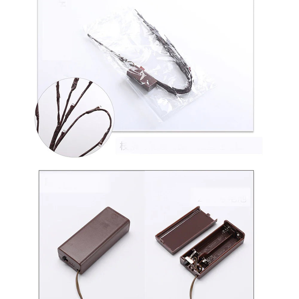 GlowTree LED Zweiglicht | Stimmungsvolles Dekolicht | Flexibel & Kabellos | Natürliche Deko für Zuhause