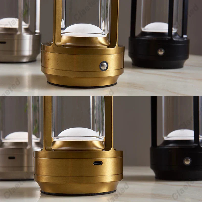 NovaLum Tragbare LED-Laterne | Kabellose Lampe mit Ladestation | Modernes Design | Stimmungslicht für Innen & Außen