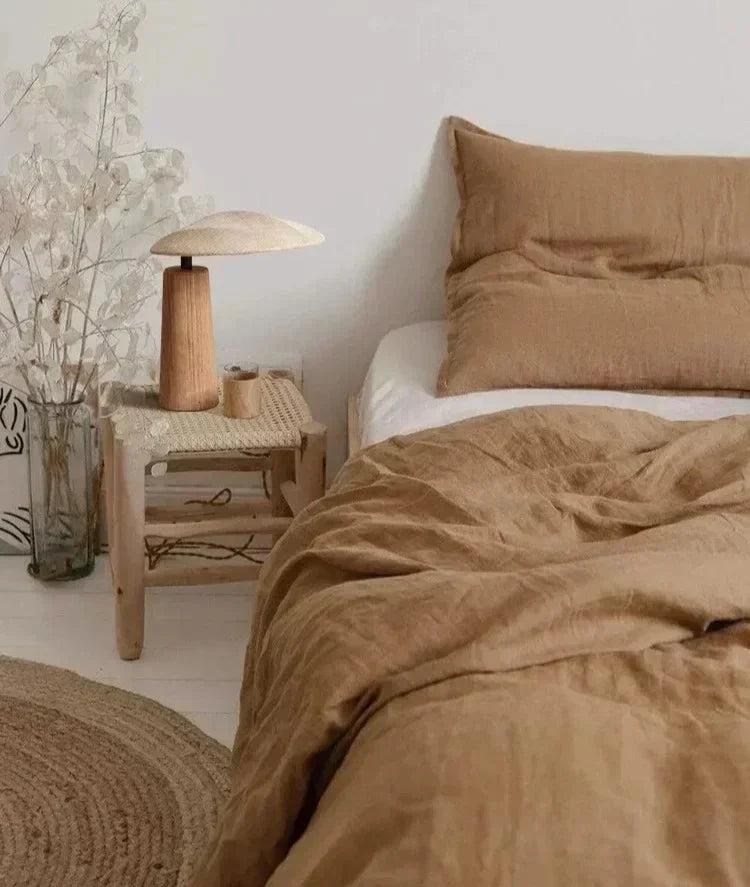 TimberZen LED Tischlampe aus Holz | Vintage Stil | Entspannungslicht für Wohnzimmer & Büro