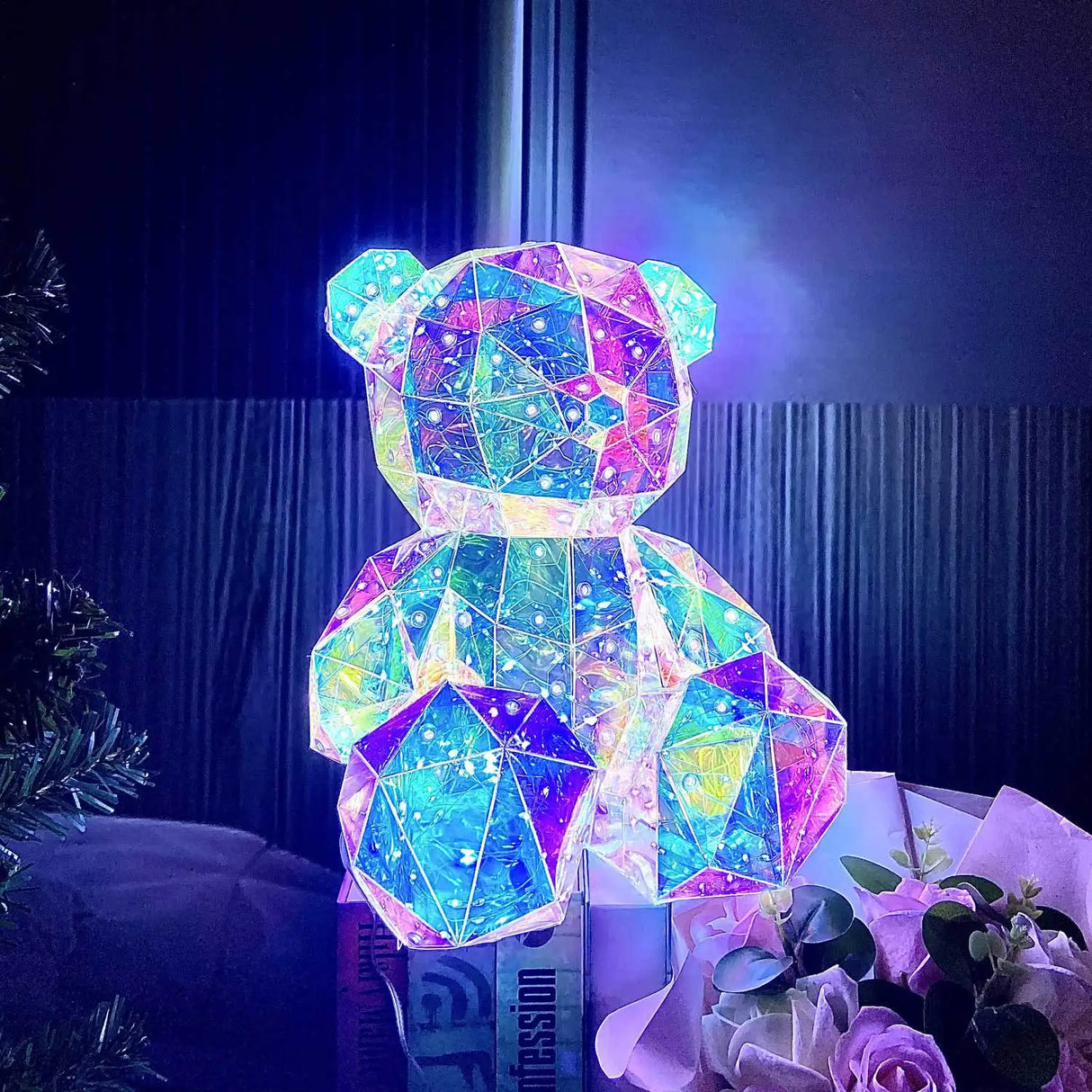 GlowBear LED Teddybär Lampe | Kuschelige Geschenkidee | Bunte Beleuchtung | Deko für Geburtstag & Valentinstag