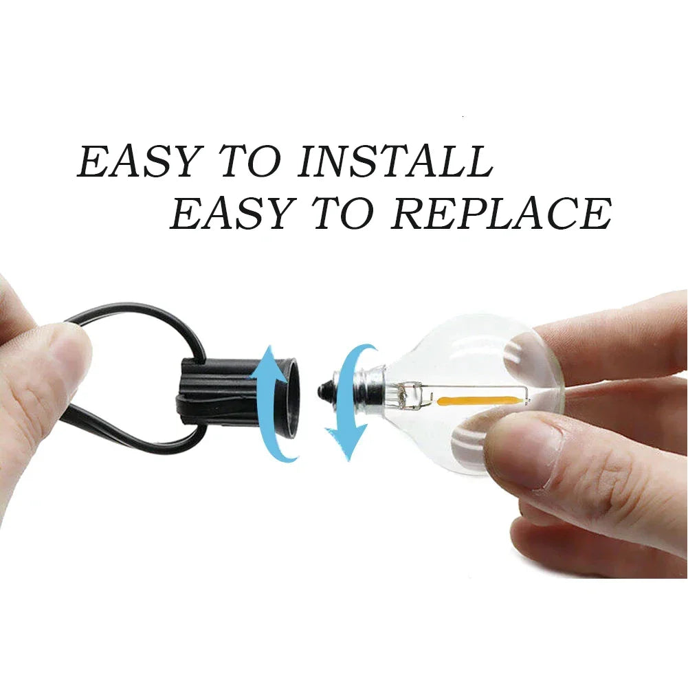 BrightSphere G40 Lichterkette | Warmweiß | Innen- und Außenbereich | Terrasse & Garten Dekoration