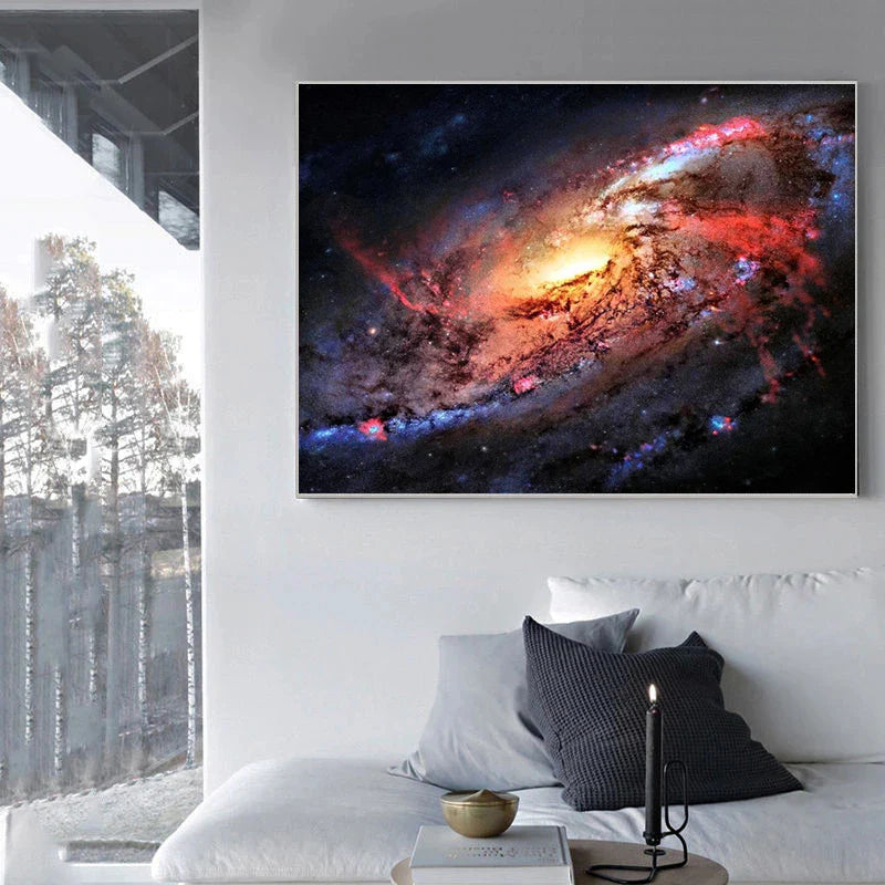 StarNova Nebula Leinwand | Moderne Wandkunst | Hochwertige Galaxie-Drucke | Dekoration für Zuhause