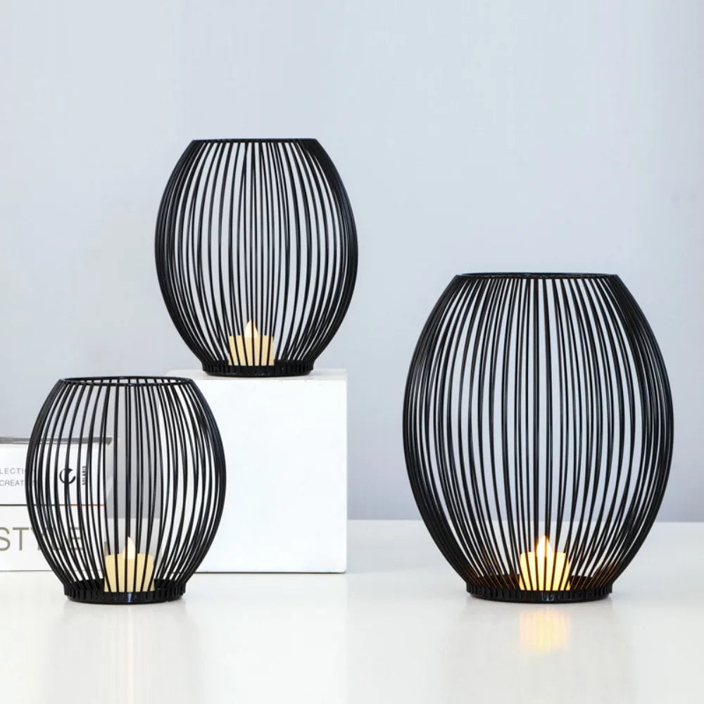 GlowIron Eleganter Eisen-Kerzenhalter | Moderner Kerzenständer | Dekoration für Zuhause