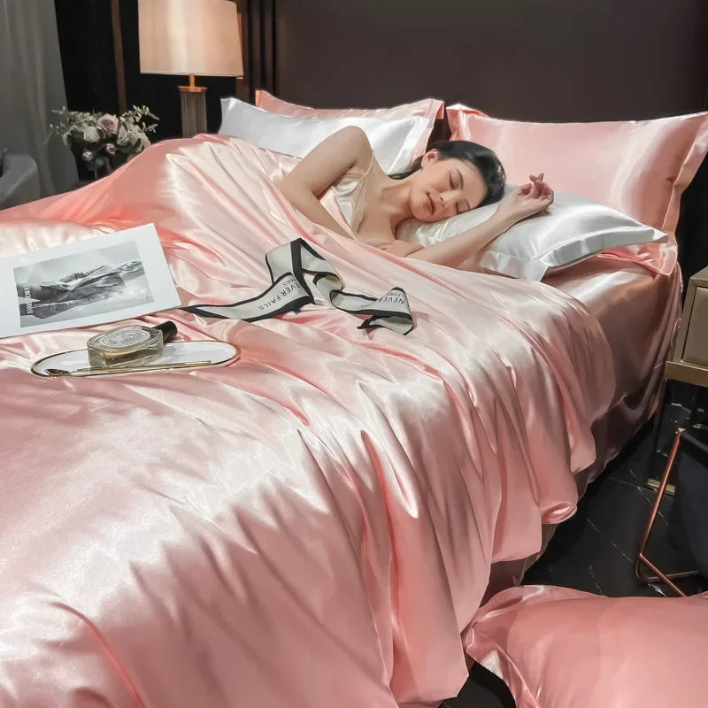 SilkNest Luxuriöse Seidenbettwäsche Set | Komplettes Bettwäsche-Set aus Mulberry-Seide | Hautfreundlich & Temperaturregulierend