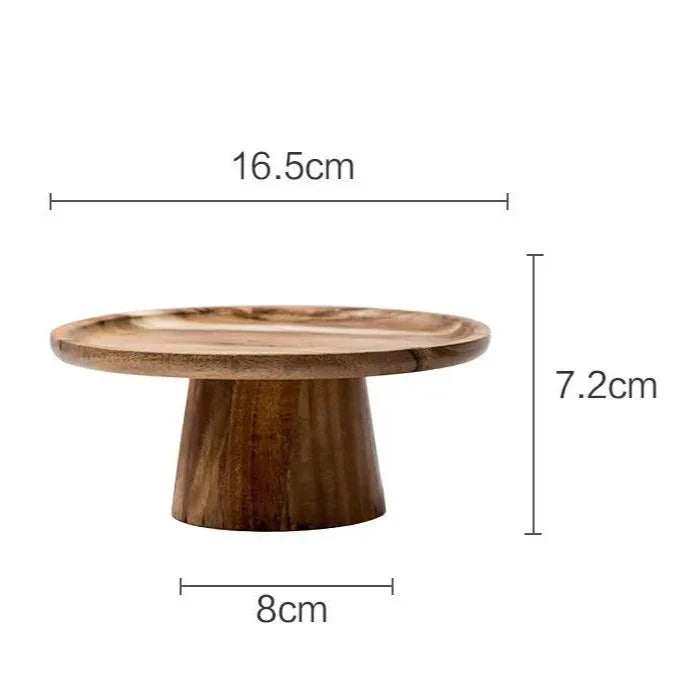 WoodElevate Servierständer aus Holz | Rustikales Design | Vielseitiger Essenspräsentationständer | Dekorativ & Praktisch