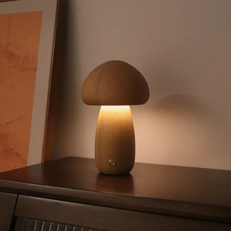 GlowMushroom Touch Lampe | Zauberhaftes Pilzdesign | Sanftes Licht | Moderne LED Tischlampe