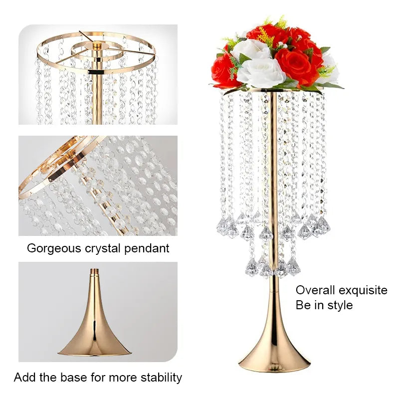 Florevia Metall Blumenständer & Kerzenhalter | Hochzeit Mittelstück | Blumenregal & Deko für Veranstaltungen | Elegante Tischdeko