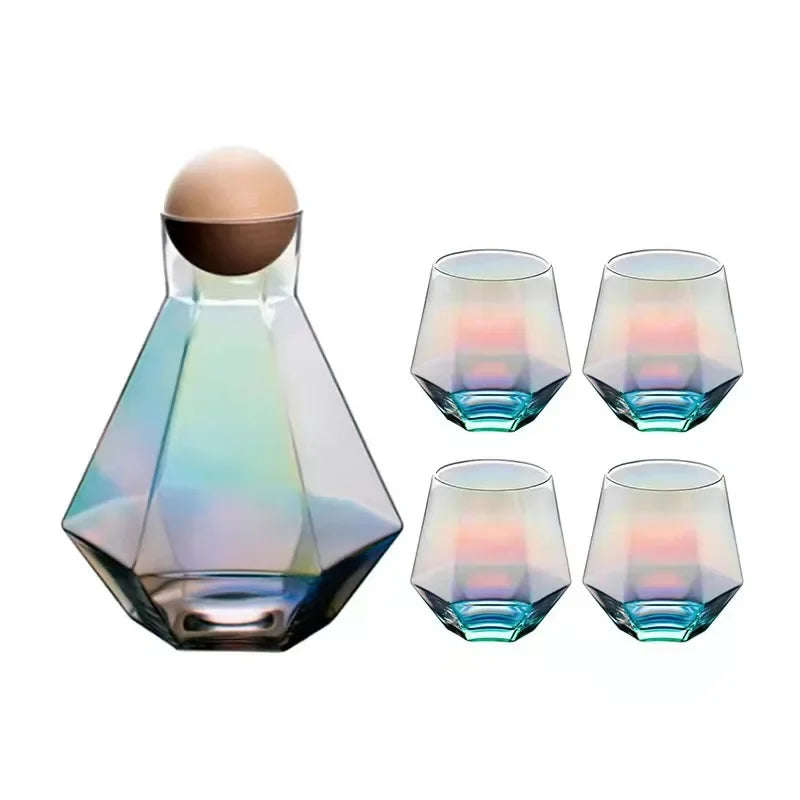 CrystalServe Diamond Design Trinkglas-Set (5-teilig) | Luxuriöses Glasdesign für stilvolle Getränke
