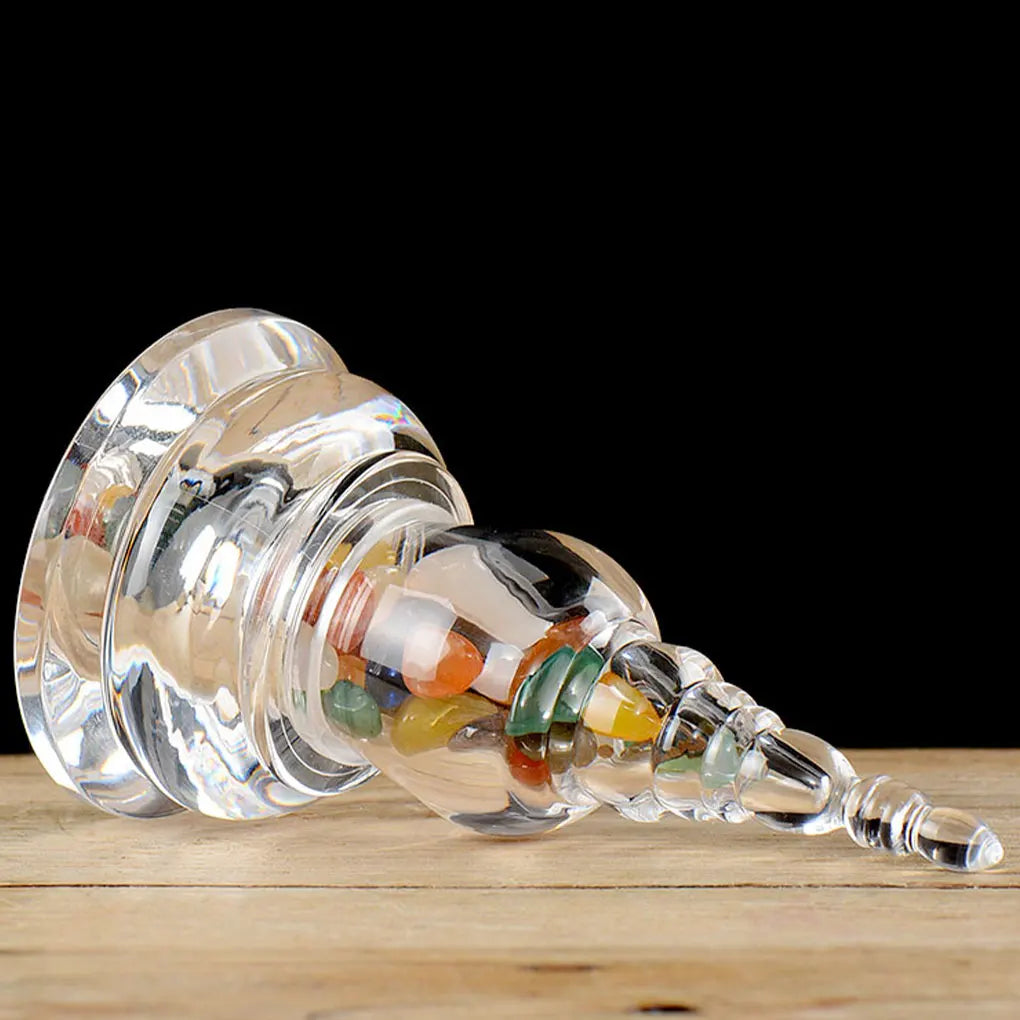 PagodaForm Messing Stupa Turm | Buddhistische Dekoration | Feng Shui Figur | Modell für Zuhause & Meditation