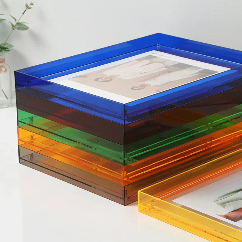 FrameLuxe Doppelseitiger Acrylfoto-Rahmen | Transparent & Modern | Magnetisch | Ideal für Zuhause & Büro