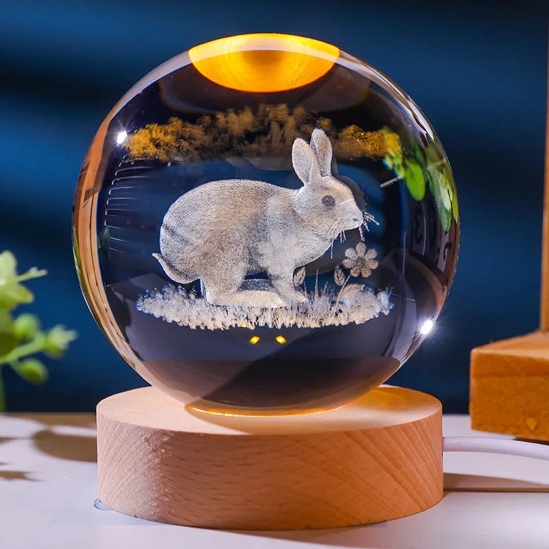 AstroLumea Zodiac Crystal Sphere | LED Nachtlicht | Deko & Feng Shui Inspiration