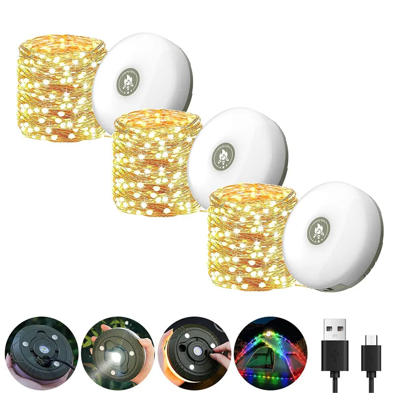 BrightTrail Wiederaufladbare LED Campinglampe | Tragbares Design | USB-Ladung | Outdoor- und Notfallbeleuchtung