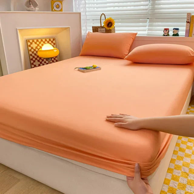 SoftHaven Baumwolle Matratzenschoner | Gummiband-Spannbettlaken | Waschbar | King & Queen Größen | 1 Stück