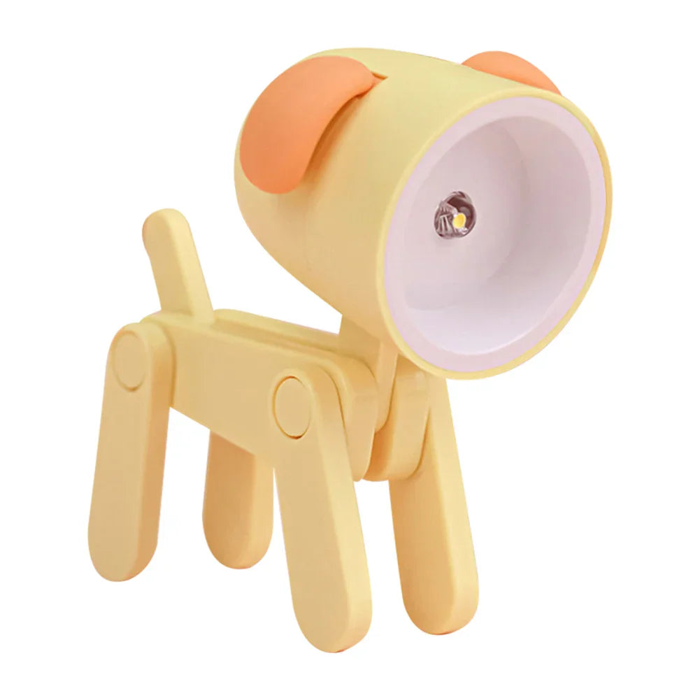 GlowBuddy Niedliche LED Nachtlampe | Mini Haustier Design | Hund, Reh & Dinosaurier | Klapp-Tischlampe für Kinderzimmer