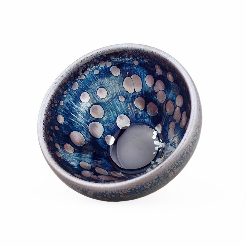 ZenTear Tenmoku Teetasse | Keramik-Teeschale im Ofen gebrannt | Kungfu-Teegeschirr im traditionellen Jian Zhan Stil
