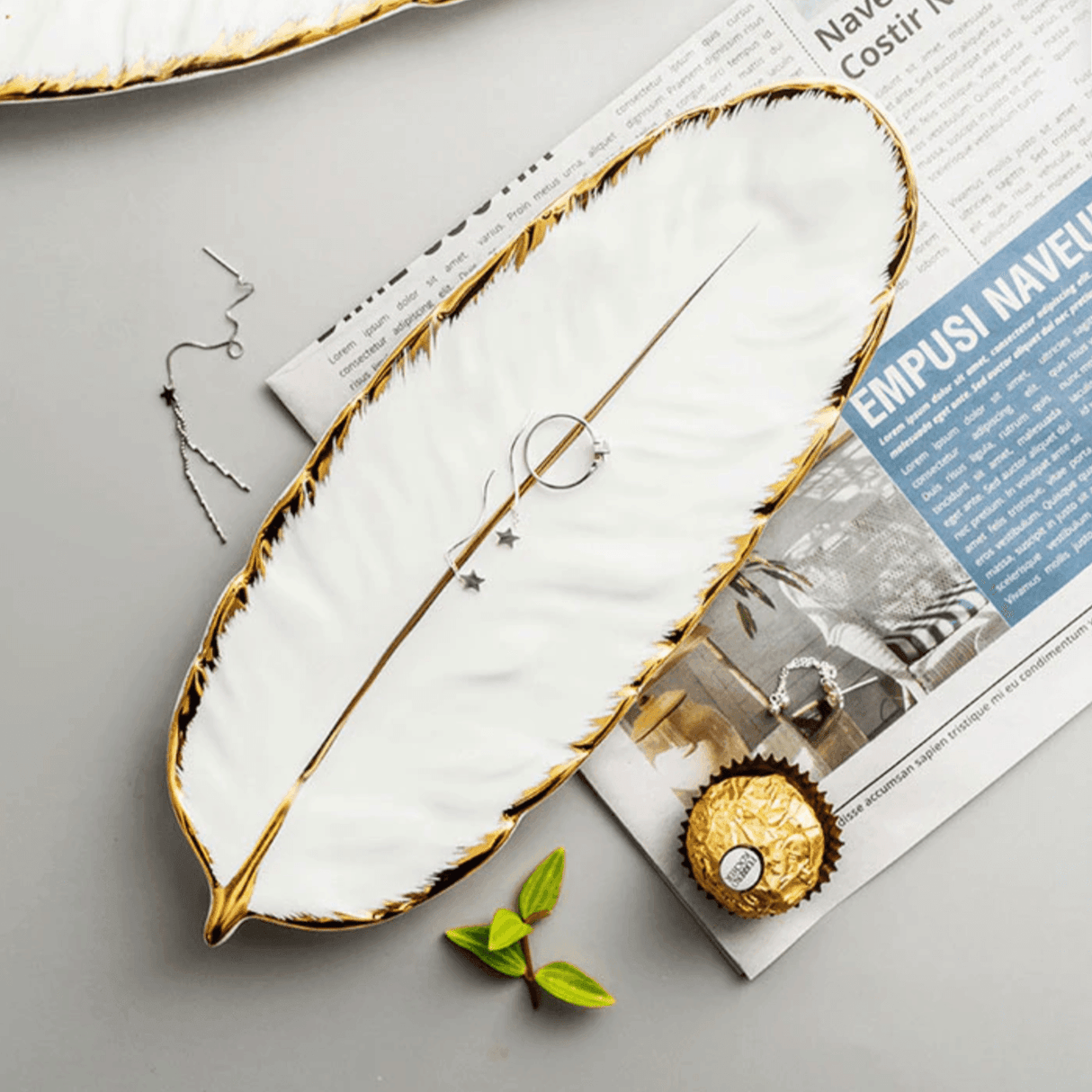 BananaPlatt Keramik-Bananenblatt-Platten | Dekorativ | Serviergeschirr