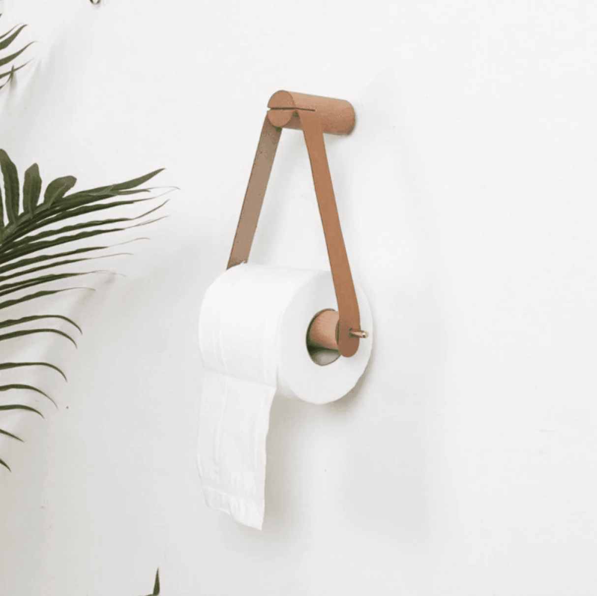 OakStrap Hochwertiger Toilettenpapierhalter | Eiche & Kunstleder | Minimalistisches Badezimmer-Design