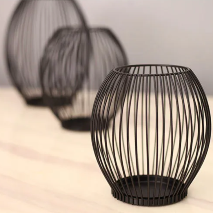 GlowIron Eleganter Eisen-Kerzenhalter | Moderner Kerzenständer | Dekoration für Zuhause