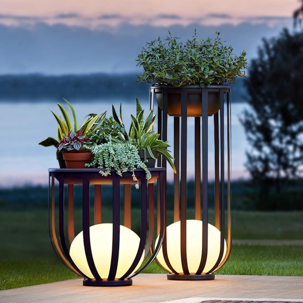 SunBloom™ Solar Blumenständer Lampe | LED Pflanzentopf Beleuchtung | Wasserdichte Garten Deko