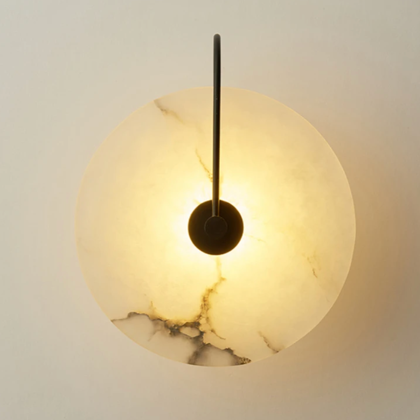 Marblite Disk Wandlampe | Edle Marmor-Wandleuchte | Modernes Design | Stimmungsvolles Licht