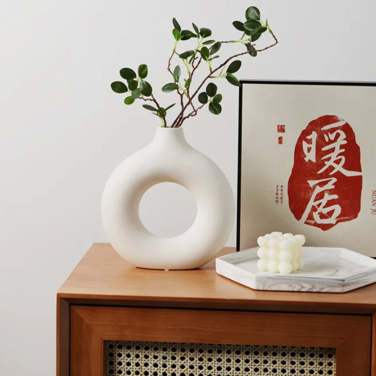 HaloArt Deko-Vase 2er-Set | Minimalistische Keramikvasen | Moderne Wohndekoration