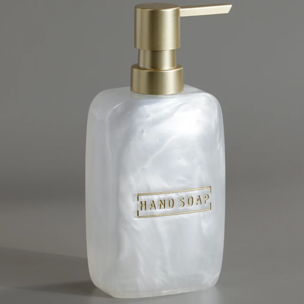 LustraPearl Badezimmer-Set 3-teilig | Elegantes Perlmutt-Design | Luxuriöse Badaccessoires