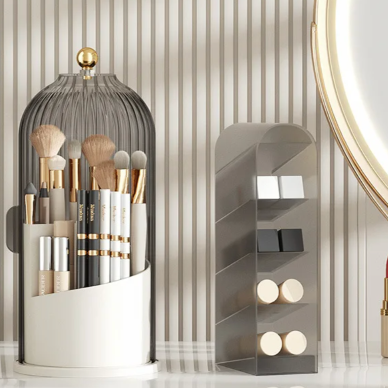 BeautySpin Rotierender Acryl Kosmetik-Organizer | Platzsparender Makeup Organizer | 360° Drehung | Kosmetik Aufbewahrung