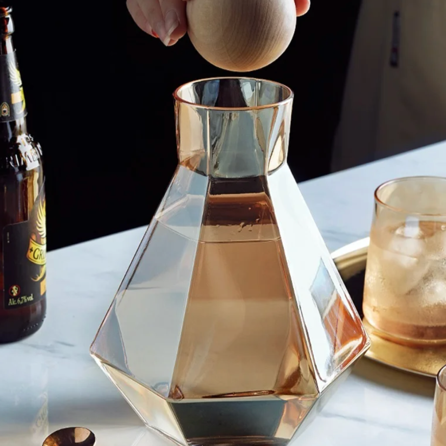 CrystalServe Diamond Design Trinkglas-Set (5-teilig) | Luxuriöses Glasdesign für stilvolle Getränke