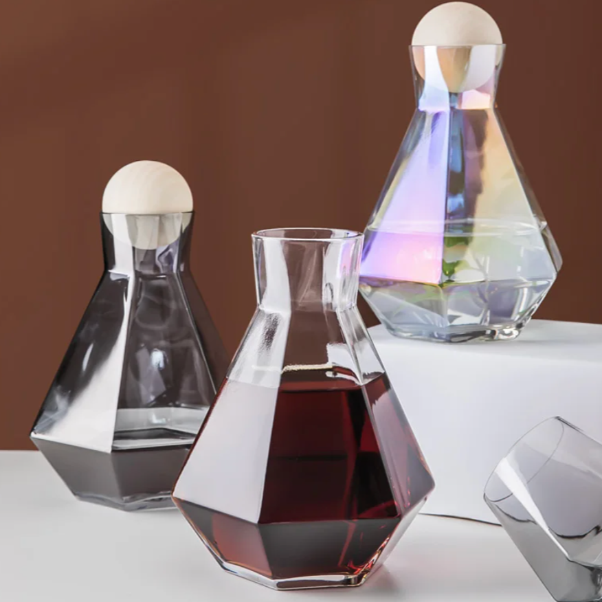 CrystalServe Diamond Design Trinkglas-Set (5-teilig) | Luxuriöses Glasdesign für stilvolle Getränke