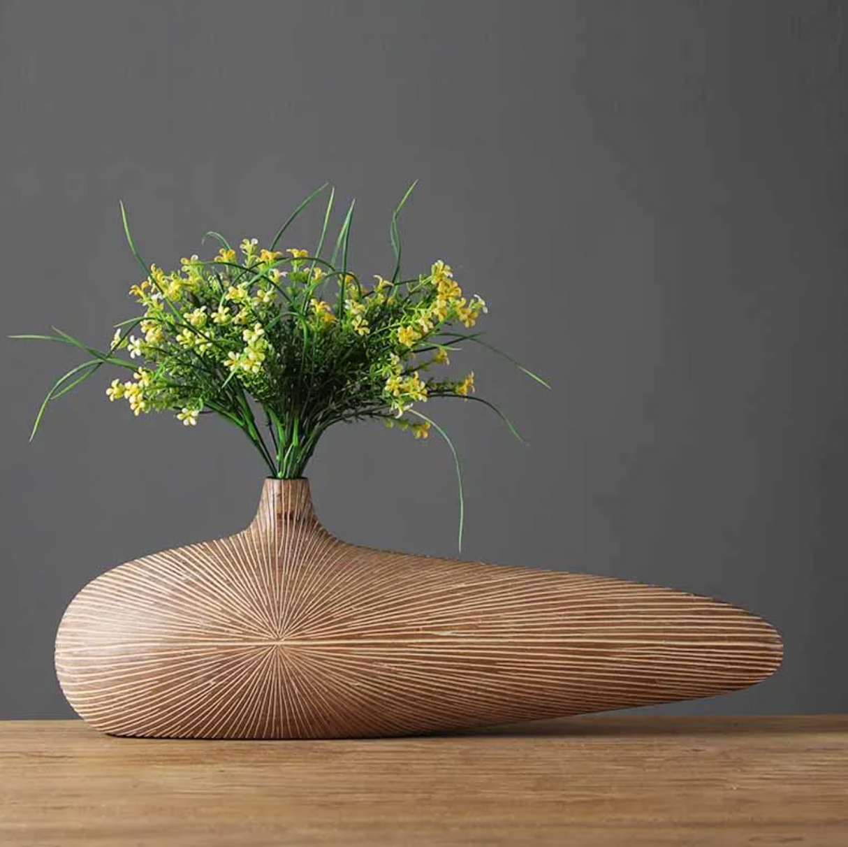 ClayAura Sahara Skulpturierte Vase | Handgefertigt | Moderne Deko für Zuhause | Elegantes Design