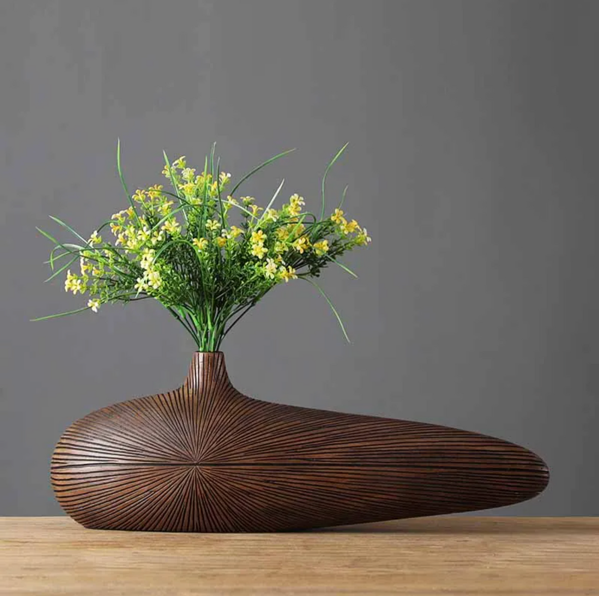 ClayAura Sahara Skulpturierte Vase | Handgefertigt | Moderne Deko für Zuhause | Elegantes Design