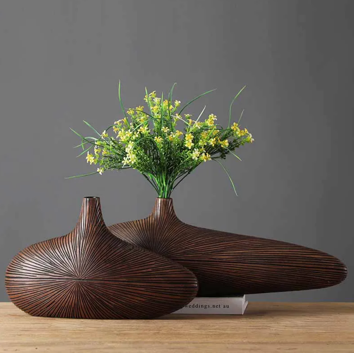 ClayAura Sahara Skulpturierte Vase | Handgefertigt | Moderne Deko für Zuhause | Elegantes Design