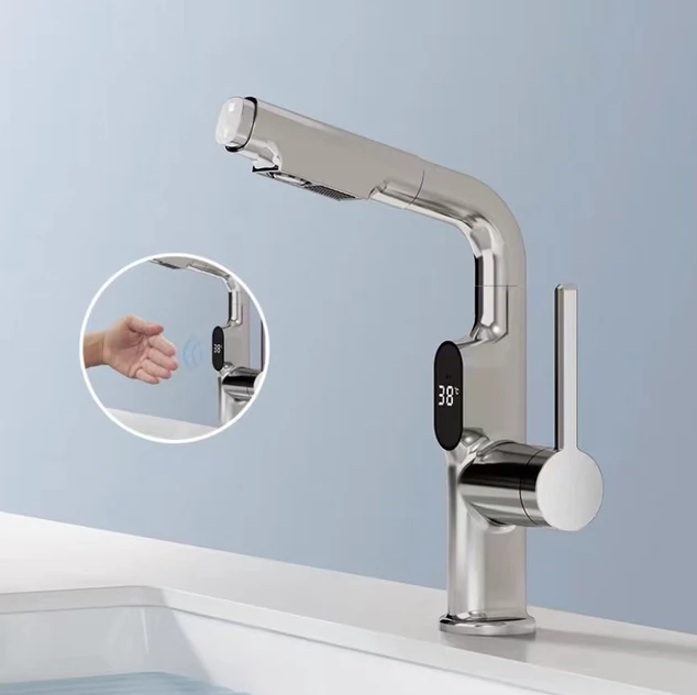AquaSmart Intelligenter Wasserhahn mit Digitalanzeige | Temperaturkontrolle | Modernes Design | Für Küche & Bad