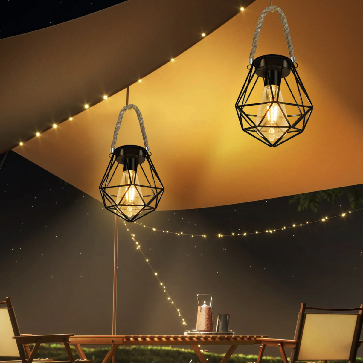 LunaForm Solar Geometrische Laterne | LED-Außenbeleuchtung | Nachhaltig & Stilvoll | Deko für Garten & Terrasse