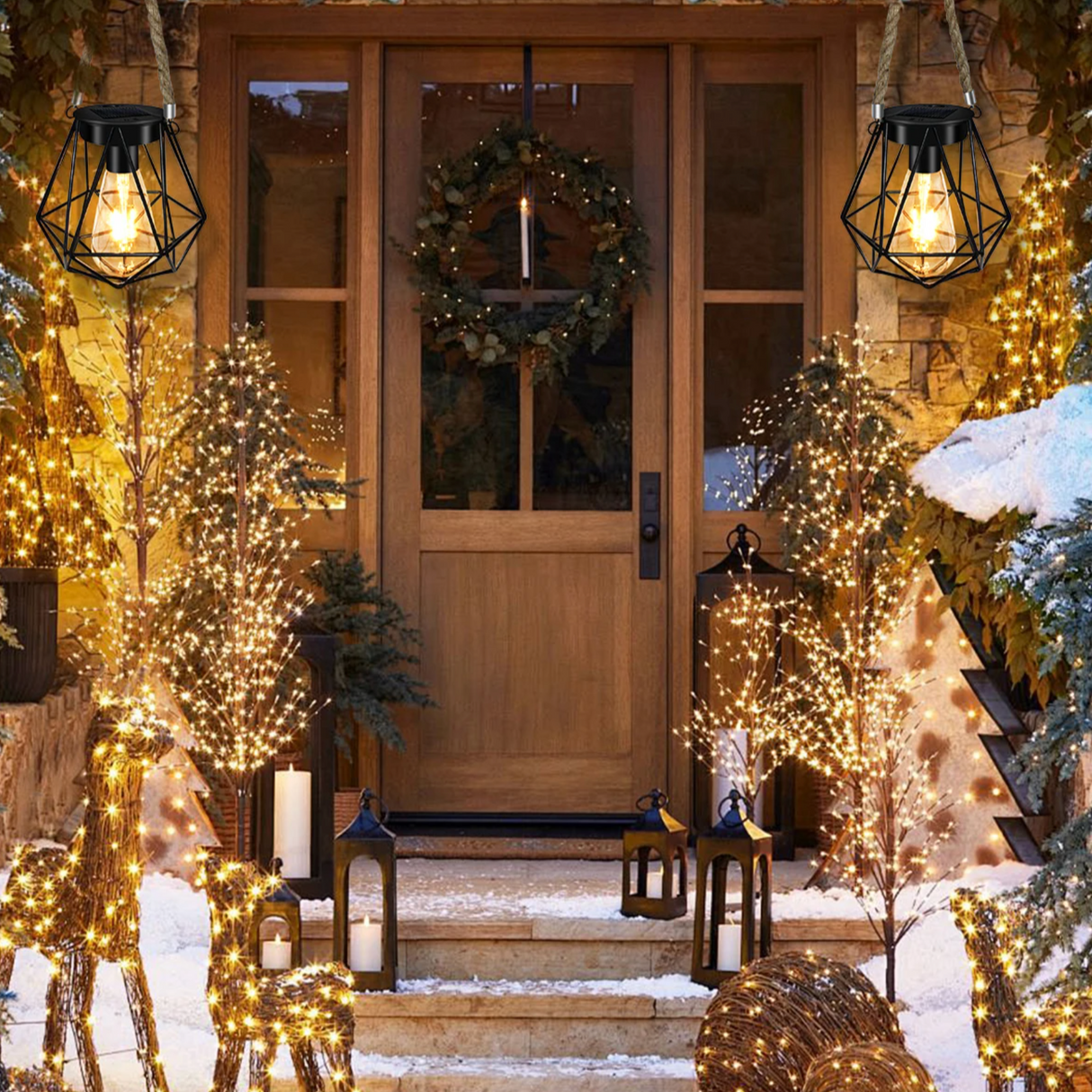 LunaForm Solar Geometrische Laterne | LED-Außenbeleuchtung | Nachhaltig & Stilvoll | Deko für Garten & Terrasse