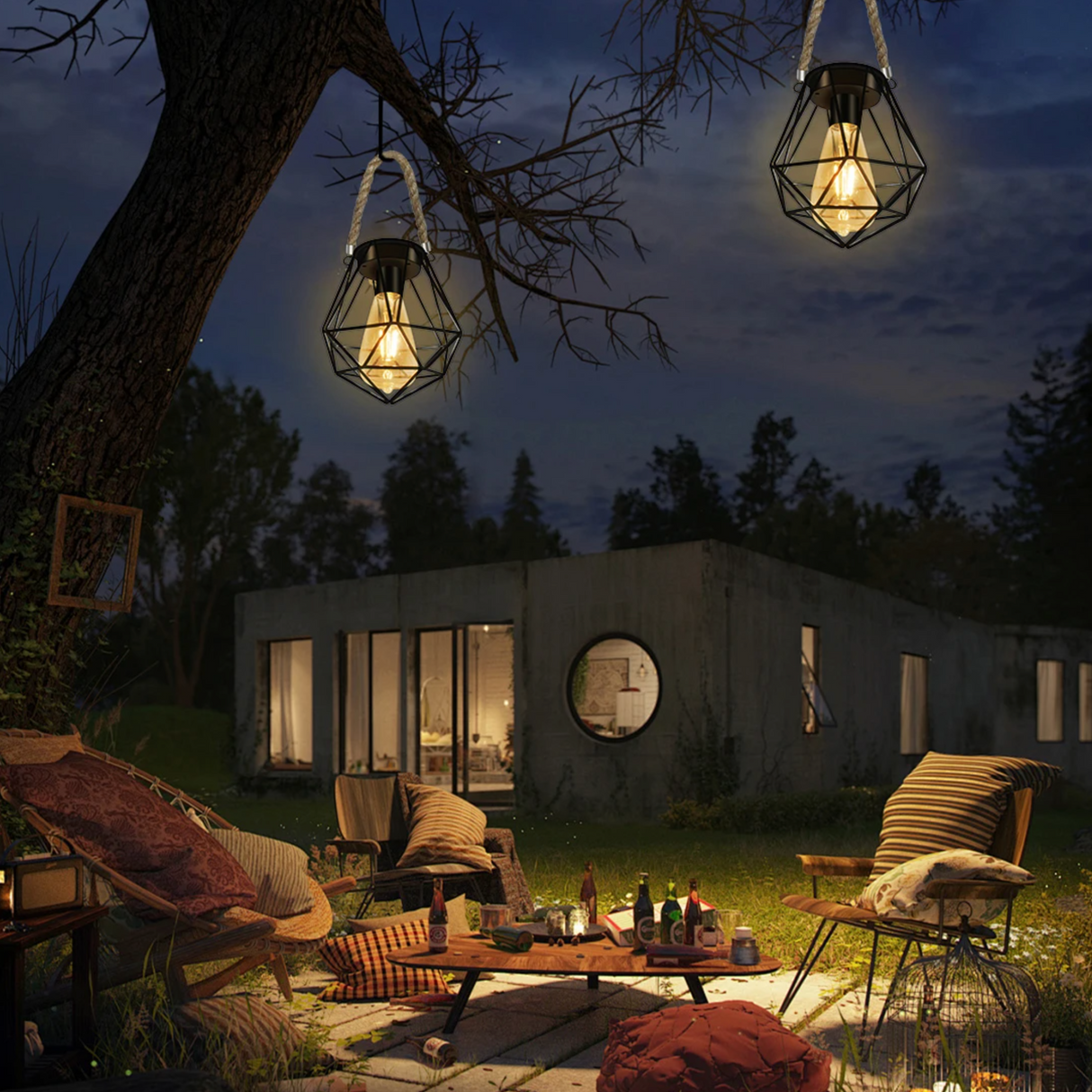 LunaForm Solar Geometrische Laterne | LED-Außenbeleuchtung | Nachhaltig & Stilvoll | Deko für Garten & Terrasse