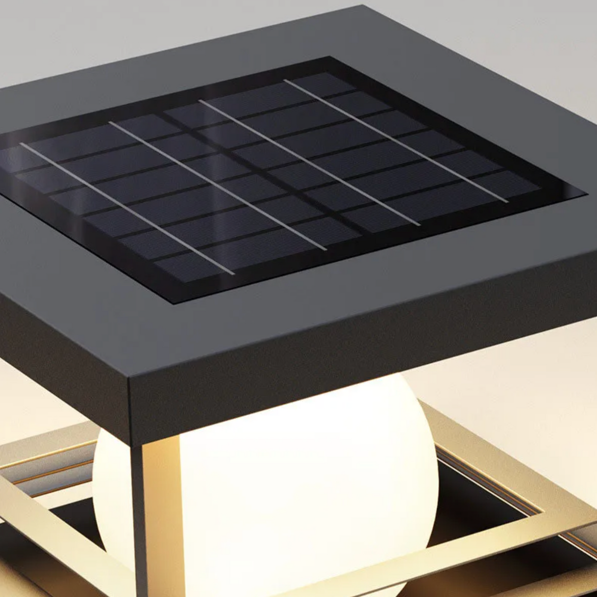 LunaPillar Solar-Pfeilerlampe | Moderne LED-Außenbeleuchtung | Wetterfest | Nachhaltige Gartendeko