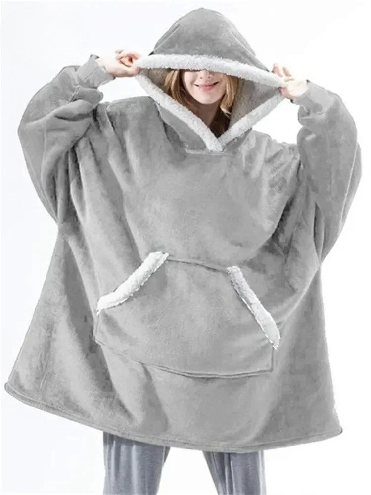 PlushWrap Riesiger Fleece-Pullover | Gemütlich & Warm | Perfekt für Zuhause & Outdoor | In vielen Farben erhältlich