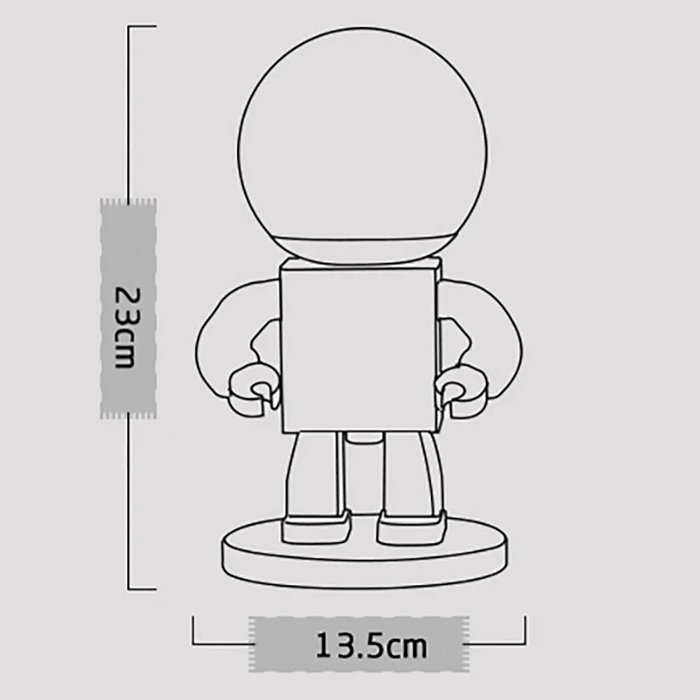 RoboLume Nordic Holz-Tischlampe | Verstellbares Roboter-Design | Nachhaltige Deko & Leselampe