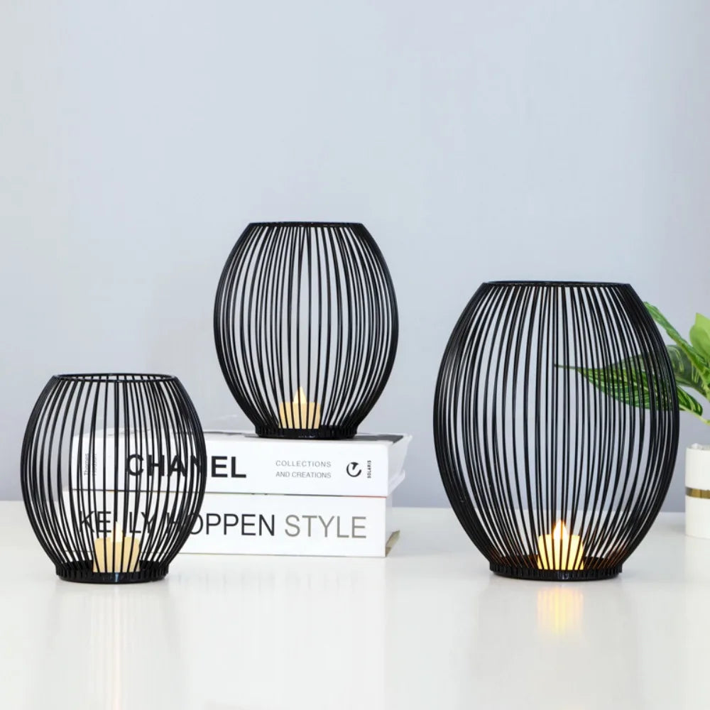 GlowIron Eleganter Eisen-Kerzenhalter | Moderner Kerzenständer | Dekoration für Zuhause