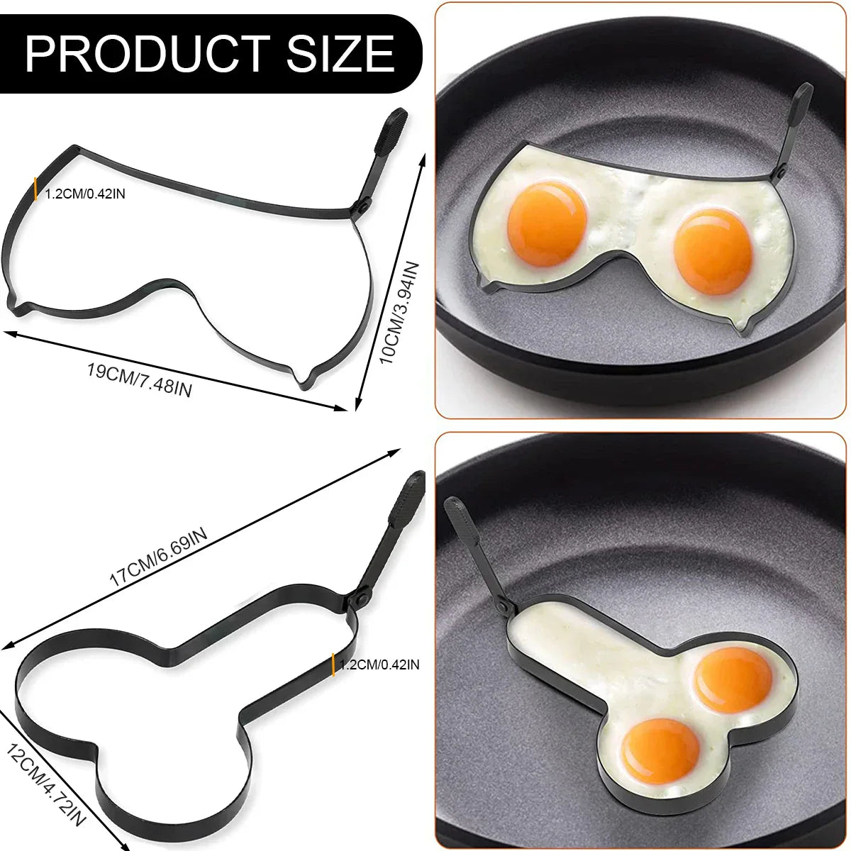 EggCraft Eierbratset | Kreative Formen für perfektes Frühstück | Antihaft | Einfach zu Reinigen