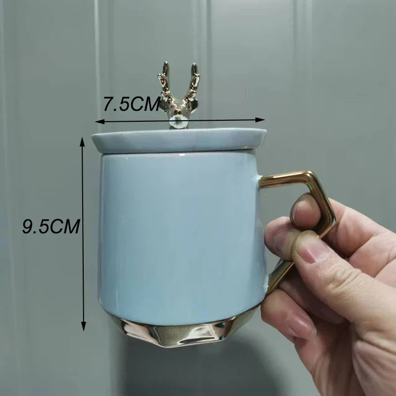 CupBuddy Niedliche Cartoon-Keramiktasse | Kaffeetasse & Milchteebecher | Frühstückstasse als Geschenkidee & Trinkgeschirr