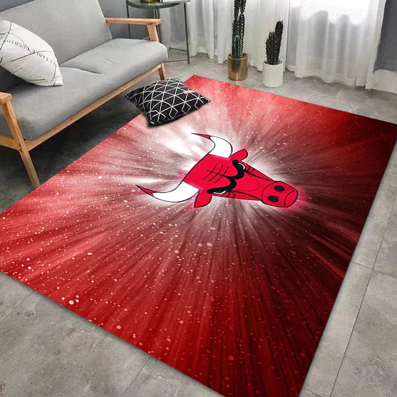 CourtComfort Rutschfester Küchenläufer | Waschbare Basketball-NBA Fußmatte | Teppich für Bad, Wohnzimmer & Flur