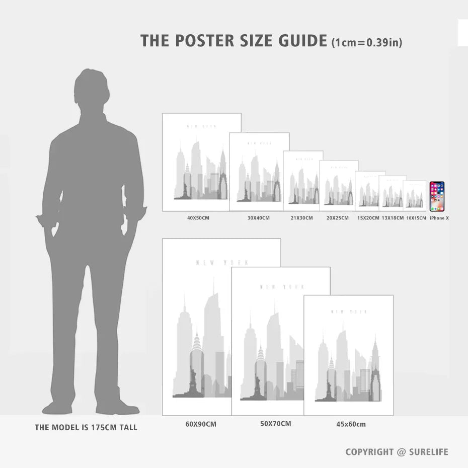 UrbanVista Aquarellfassaden Poster | Leinwanddruck mit alten bunten Gebäuden | Wandkunst für Wohnzimmer & Heimdekoration