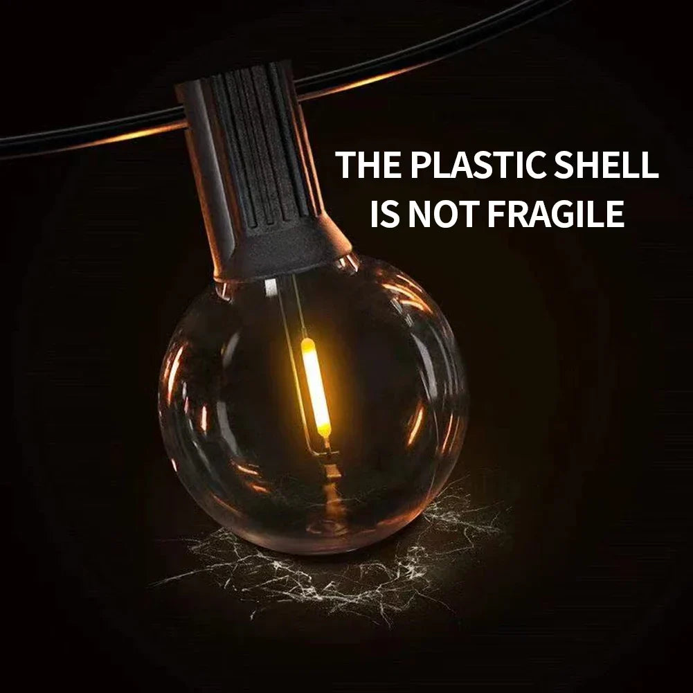 BrightSphere G40 Lichterkette | Warmweiß | Innen- und Außenbereich | Terrasse & Garten Dekoration