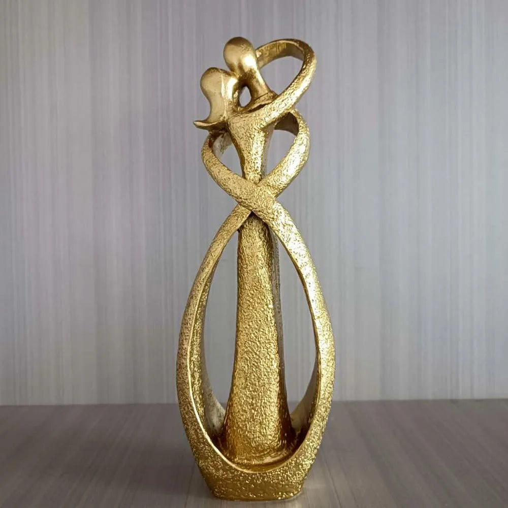 LoveSculpt Sandstein Liebhaber Statue | Hochzeitsdeko | Valentinstag Geschenk | Romantische Heimdekoration