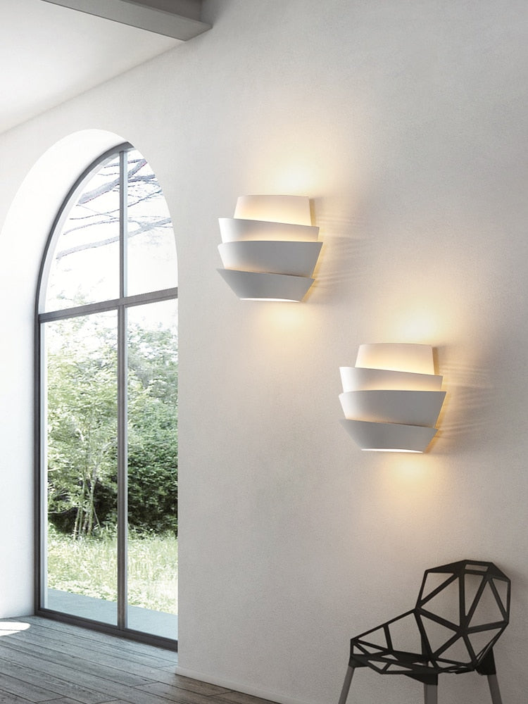 SpaceGlow LED-Wandleuchte | Minimalistische Beleuchtung in Weiß | Modernes Design