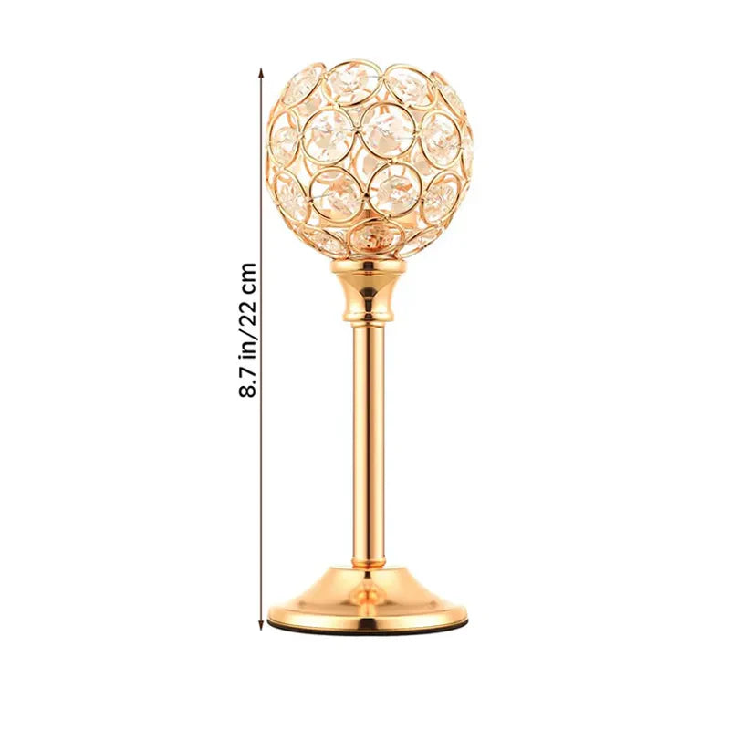 Aurealis Elegance Gold Kerzenhalter | Schmiedeeisen | Hochzeit & Dekoration | Luxuriöse Deko für Zuhause